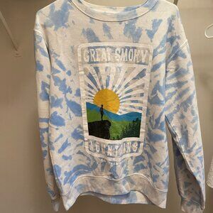National Park Foundation Great Smoky Mountains Tie-Dye Sweatshirt Size M